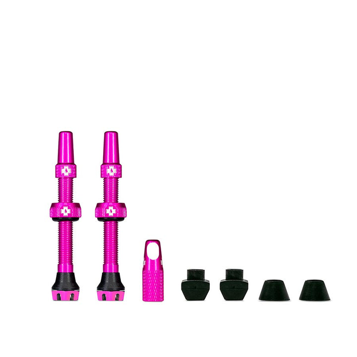 Muc-Off, V2, Tubeless Valve, Presta, 44mm, Black, Pair