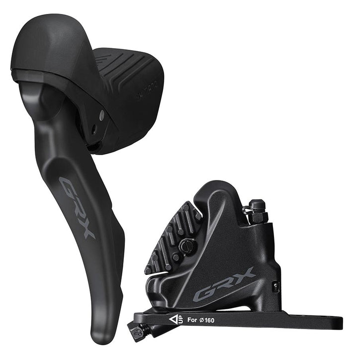 Shimano, GRX ST-RX610/ BR-RX400, Road Hydraulic Disc Brake, Front, Flat mount, 140 or 160mm (not included)