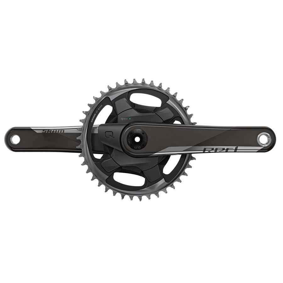 SRAM, Red 1 AXS Quarq, Power Meter Crankset, Speed: 12, Spindle: 28.99mm, BCD: Direct Mount, 46, DUB, 175mm, Black, Road