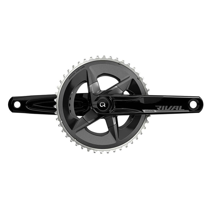 SRAM, Rival D1 Quarq 2x, Power Meter Crankset, Speed: 12, Spindle: 28.99mm, BCD: 107, 48/35, DUB, 160mm, Black, Road Disc