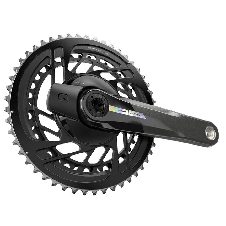 SRAM, Force D2 2x, Power Meter Crankset, Speed: 12, Spindle: 28.99mm, BCD: Direct Mount, 48/35, DUB, 165mm, Black, Road Disc