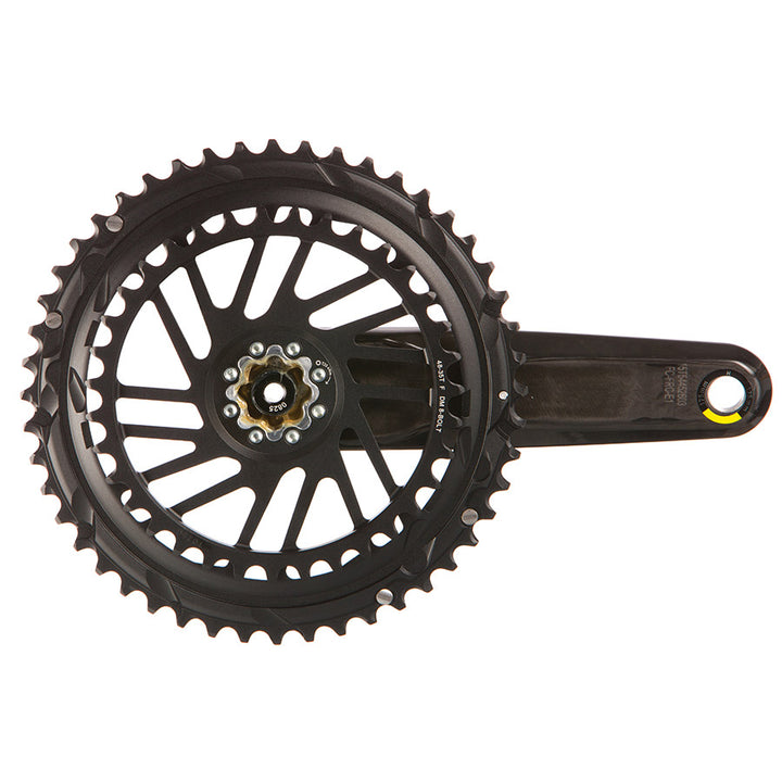 SRAM, Force 2x E1, Crankset, Speed: 12, Spindle: 28.99mm, BCD: Direct Mount SRAM 8 Bolt, 50/37, DUB, 160mm, Black, Road
