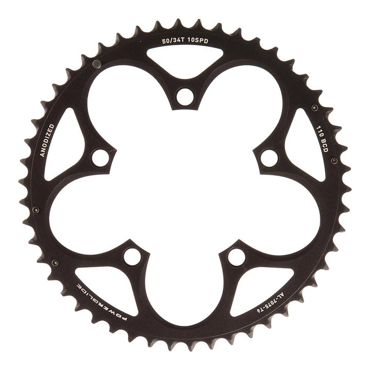 SRAM, 34T, 10 sp, BCD 110mm, 5-Bolt, Inner Chainring, For 34/50, Aluminum, Black, 11.6215.197.020