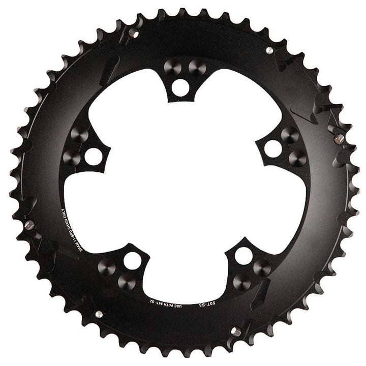 SRAM, 50T, 11sp, BCD: 110mm, 5 Bolts, Road X-Glide, Outer Chainring, For 34/50, Aluminum, Silver, 11.6218.016.001