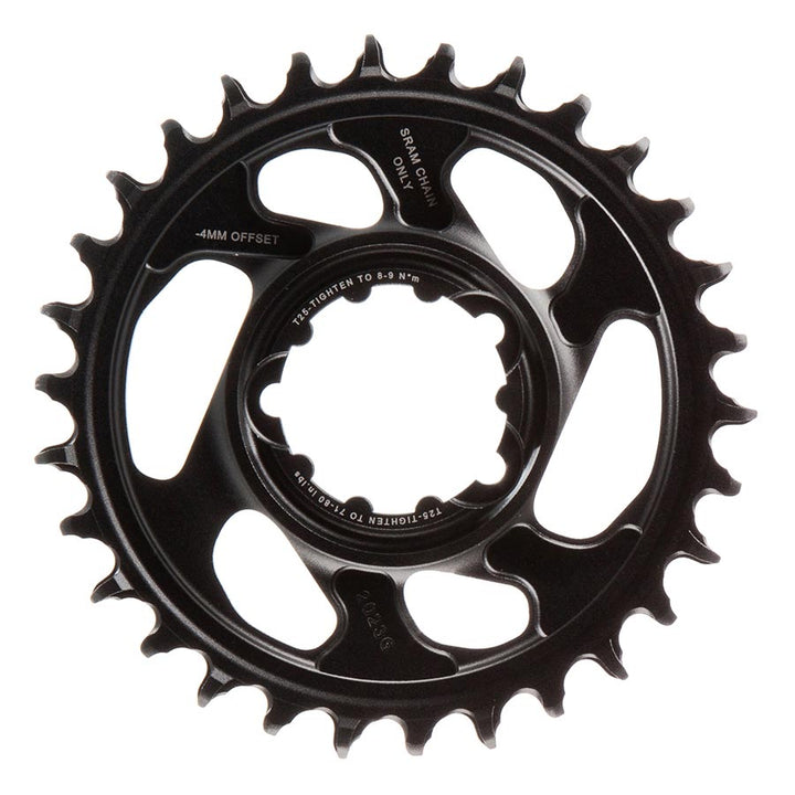 SRAM, Eagle, Chainring, Teeth: 30, Speed: 11/12, BCD: Direct Mount, Aluminum, Grey, -4mm