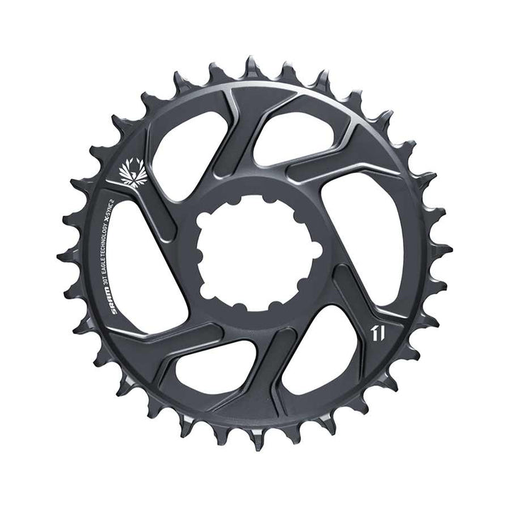 SRAM, Eagle, Chainring, Teeth: 30, Speed: 11/12, BCD: Direct Mount, Aluminum, Grey, -4mm