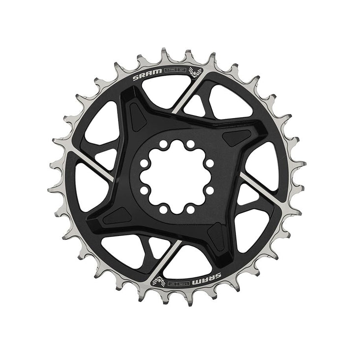 SRAM, Eagle T-Type DM X0 3mm Offset, Chainring, Teeth: 30, Speed: 12, BCD: Direct Mount, Aluminum, Black