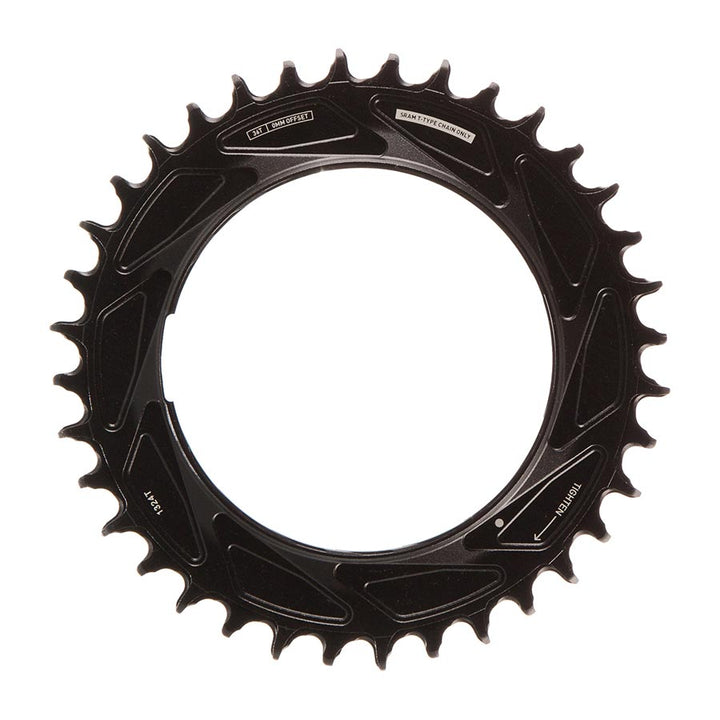 SRAM, Eagle T-Type Thread Mount 0mm Offset, Chainring, Teeth: 32, Speed: 12, BCD: Thread Mount, Aluminum, Black