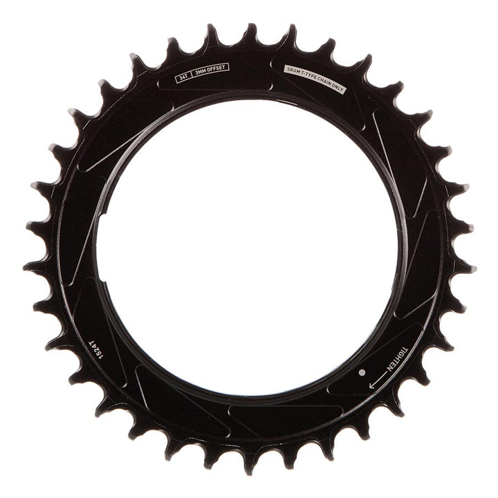 SRAM, Eagle T-Type Thread Mount 0mm Offset, Chainring, Teeth: 32, Speed: 12, BCD: Thread Mount, Aluminum, Black