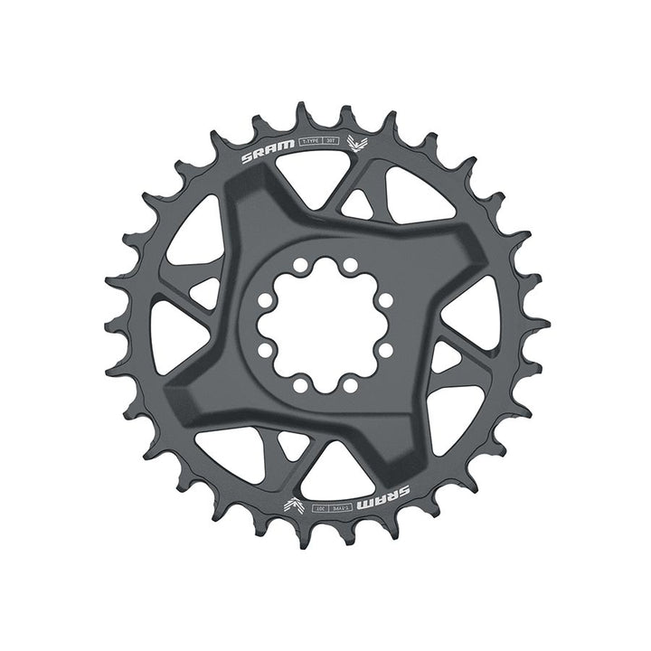 SRAM, GX Eagle T-Type DM, Chainring, Teeth: 30, Speed: 12, BCD: Direct Mount SRAM 8 Bolt, Aluminum, Grey