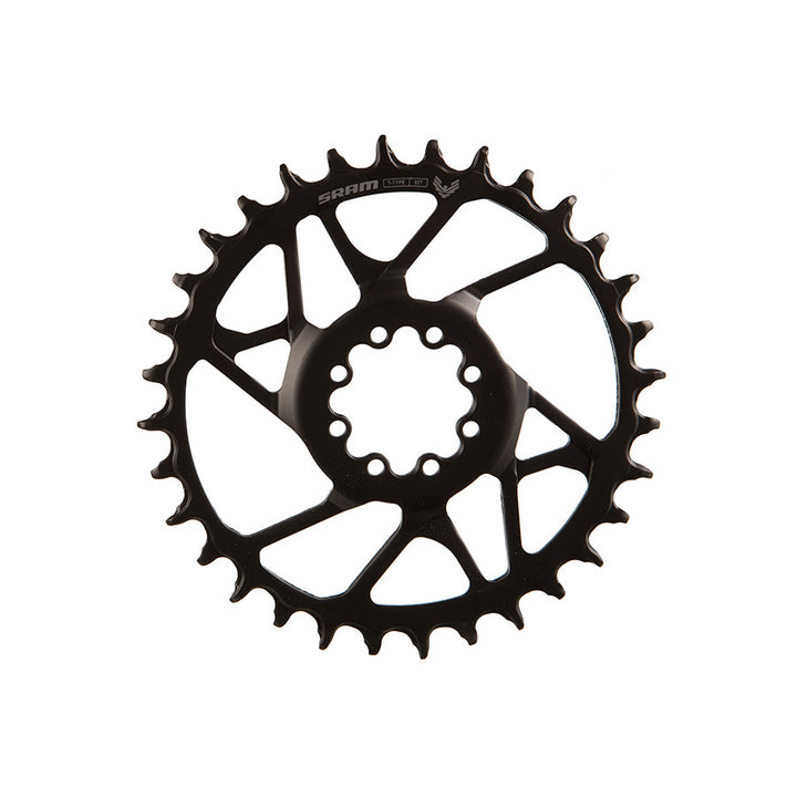 SRAM, S1000 Steel 8 Bolt, Chainring, Teeth: 30, Speed: 12, BCD: Direct Mount, Bolts: 8, Steel, Black