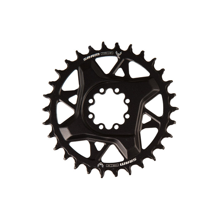 SRAM, S1000 Aluminum 8 Bolt, Chainring, Teeth: 30, Speed: 12, BCD: Direct Mount, Bolts: 8, Aluminum, Black