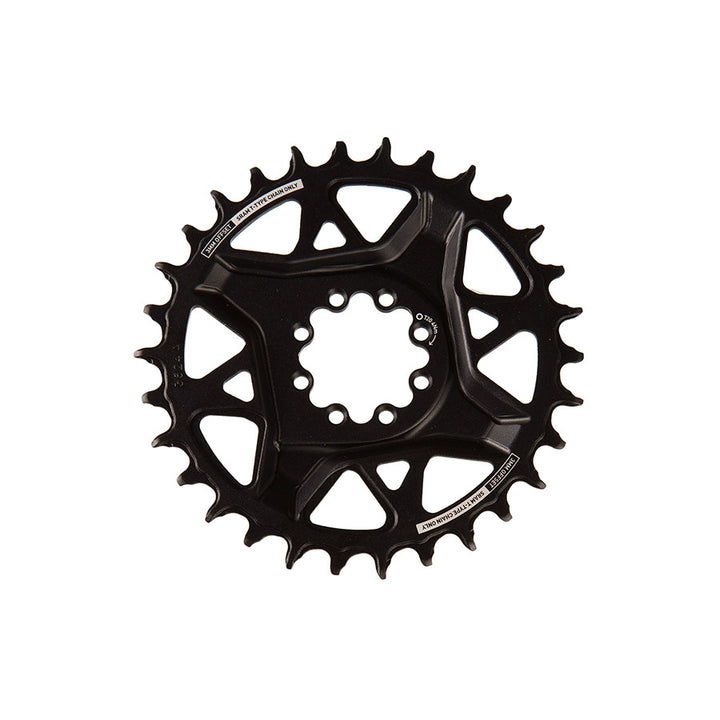 SRAM, S1000 Aluminum 8 Bolt, Chainring, Teeth: 30, Speed: 12, BCD: Direct Mount, Bolts: 8, Aluminum, Black