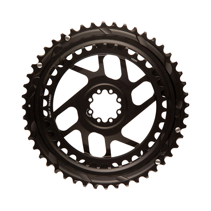 SRAM, Rival E1 2x Direct Mount, Chainring, Teeth: 46/33, Speed: 12, BCD: Direct Mount SRAM 8 Bolt, Black