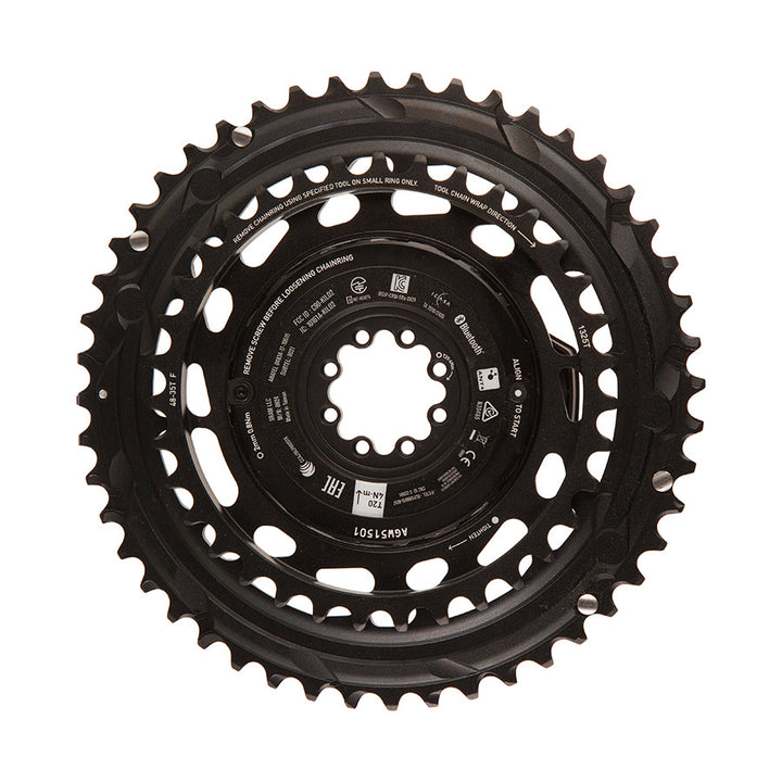 SRAM, Force E1 2x Thread Mount, Chainring, Teeth: 46/33, Speed: 12, BCD: Thread Mount, Black