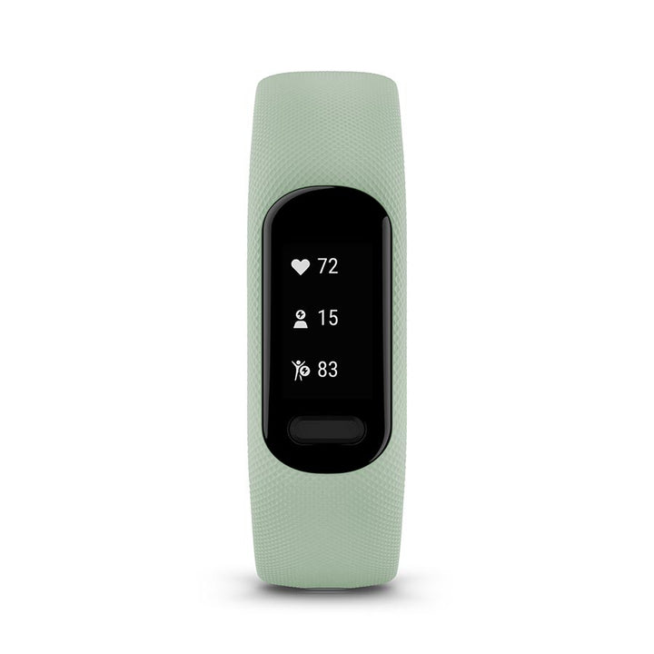 Garmin, vivosmart 5 S/M, Watch, Watch Color: Black, Wristband: Cool Mint - Silicone