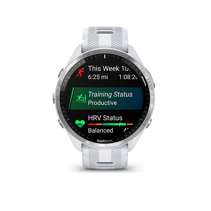 Garmin, Forerunner 965, Watch, Watch Color: Black, Wristband: Black/Powder Grey - Silicone