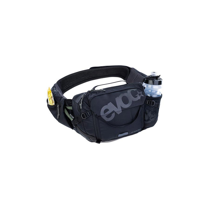 EVOC, Hip Pack Pro 3 +1.5L Bladder, Hip Pack, 3L, Included (1.5L), Black