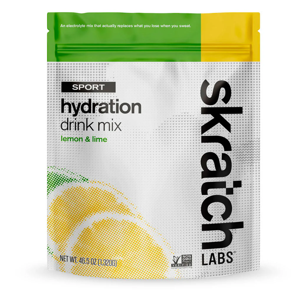 SkratchLabs Hydration Sport Drink Mix, Lemon + Lime, 60-Serving Resealable Bag