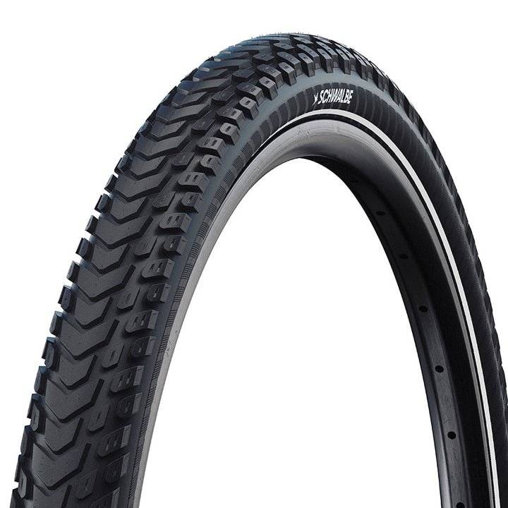 Schwalbe, Marathon Mondial, Hybrid Tire, 700x50C, Wire, Clincher, Addix, RaceGuard, Reflex, 67TPI, Black