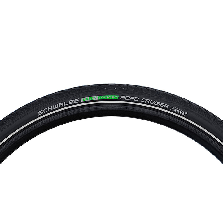 Schwalbe, Road Cruiser, Road Tire, 700x32C, Wire, Clincher, GreenCompound, K-Guard, TwinSkin, 50TPI, Black