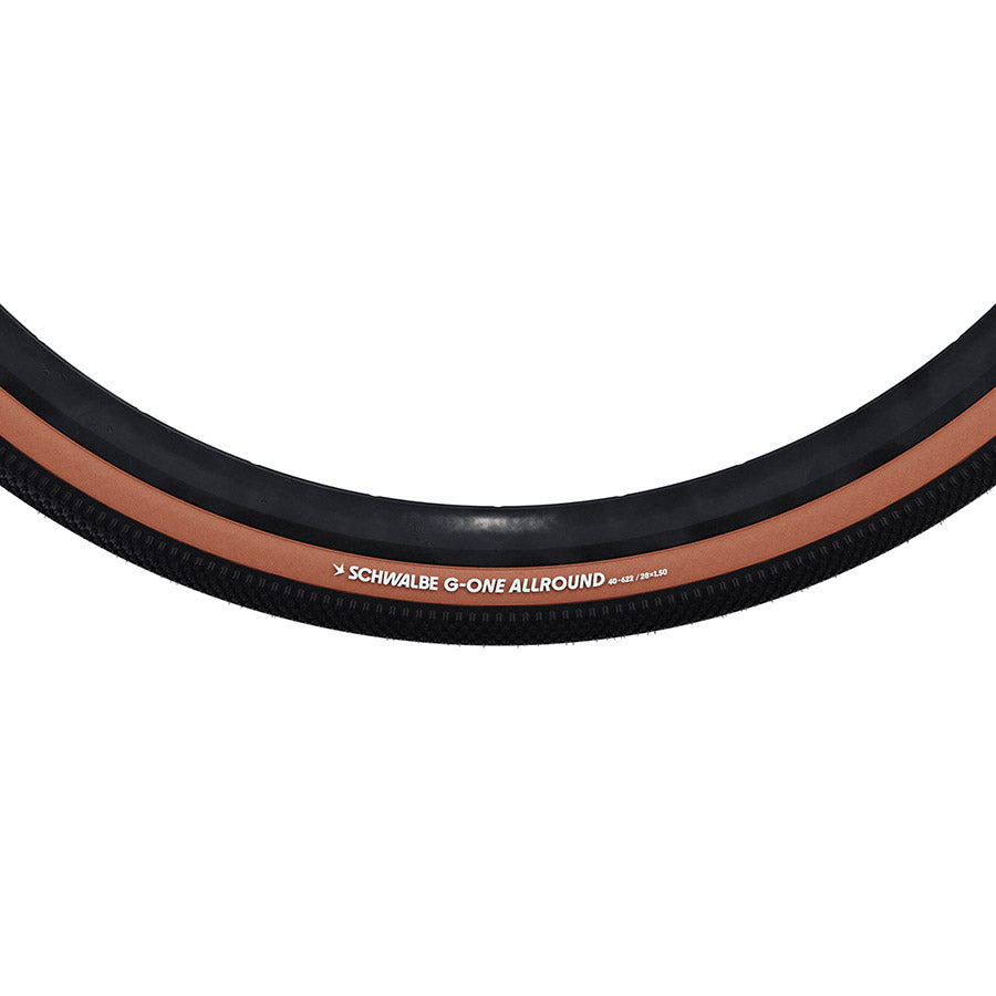 Schwalbe, G-One Allround Perf, Hybrid Tire, 27.5x2.60, Folding, Clincher, Addix Green, RaceGuard, Reflex, 67TPI, Black