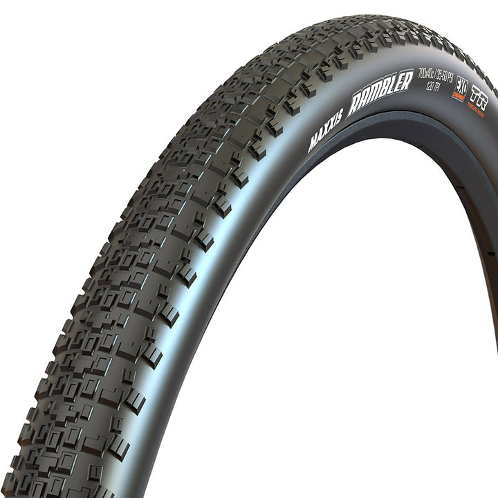Maxxis, Rambler, Gravel Tire, 700x50C, Folding, Tubeless Ready, HYPR-X, EXO, 120TPI, Black