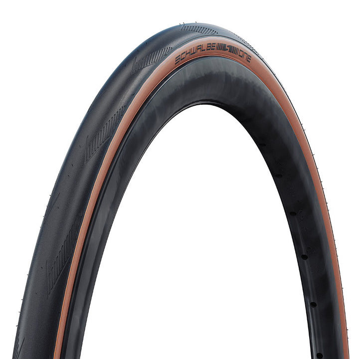 Schwalbe, One, Road Tire, 700x28C, Folding, Tubeless Ready, Addix, RaceGuard, 67TPI, Bronze