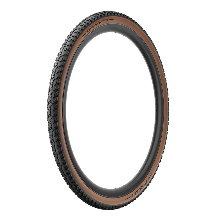 Pirelli, Cinturato Gravel M, Gravel Tire, 700x35C, Folding, Tubeless Ready, SpeedGrip, 127TPI, Tanwall