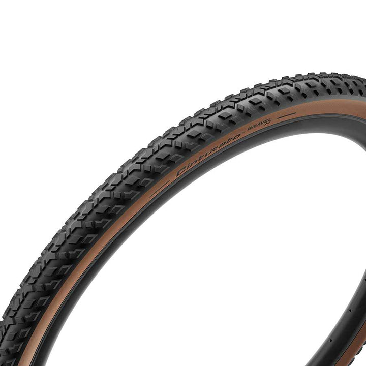 Pirelli, Cinturato Gravel M, Gravel Tire, 700x35C, Folding, Tubeless Ready, SpeedGrip, 127TPI, Tanwall