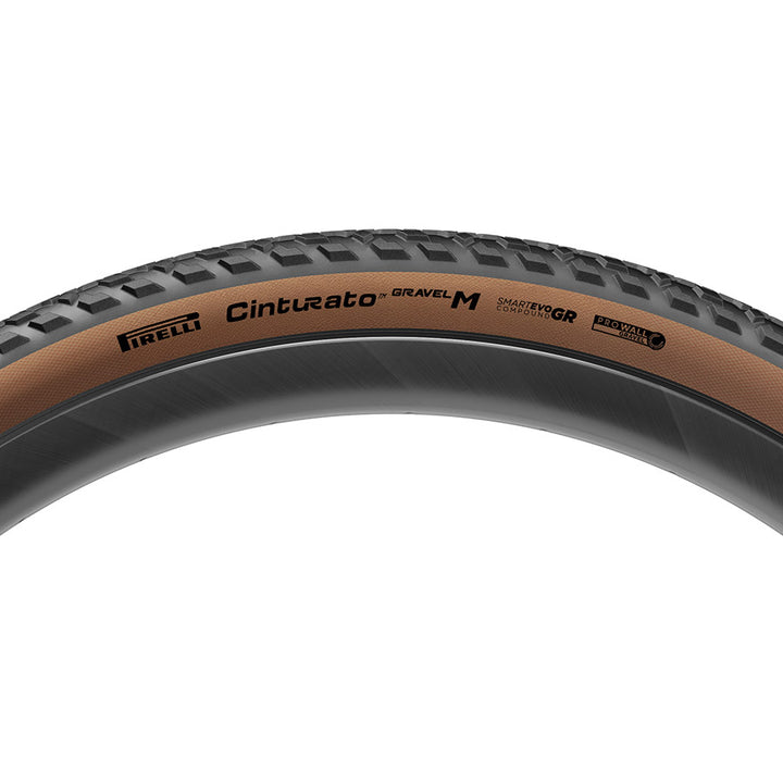 Pirelli, Cinturato Gravel M HP-Line, Gravel Tire, 700x40C, Folding, Tubeless Ready, SmartEVO GR, ProWALL Gravel, 120TPI, Black