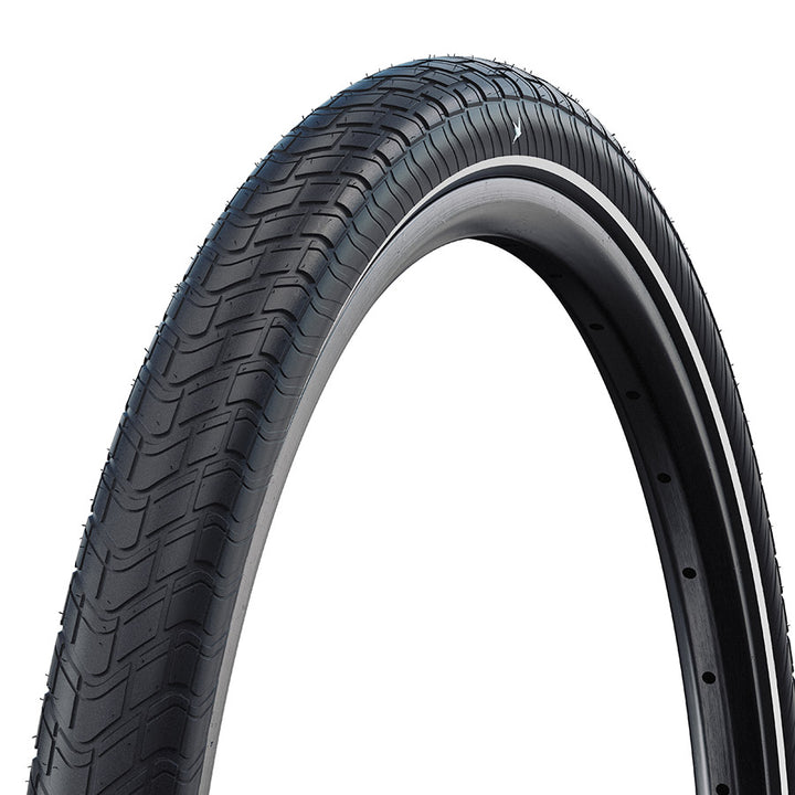 Schwalbe, Motion Big Apple, Hybrid Tire, 14x2.00, Wire, Clincher, Addix Green, RaceGuard, Reflex, 67TPI, Black
