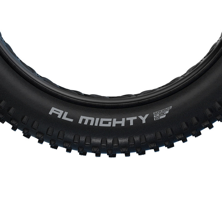 Schwalbe, AL Mighty, Mountain Tire, 26x4.80, Folding, Clincher, Addix Speedgrip, SnakeSkin, 67TPI, Black