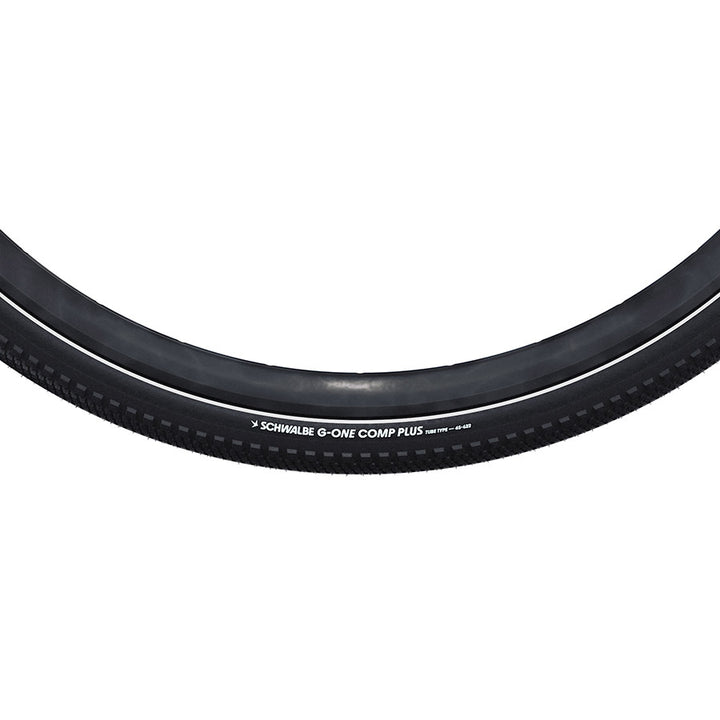 Schwalbe, G-One Comp Plus, Gravel Tire, 700x35C, Wire, Clincher, GreenCompound, PunctureGuard, Reflex, 50TPI, Black