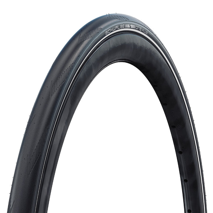 Schwalbe, One Plus Perf, Road Tire, 700x23C, Wire, Clincher, Addix, SmartGuard, TwinSkin, 67TPI, Black
