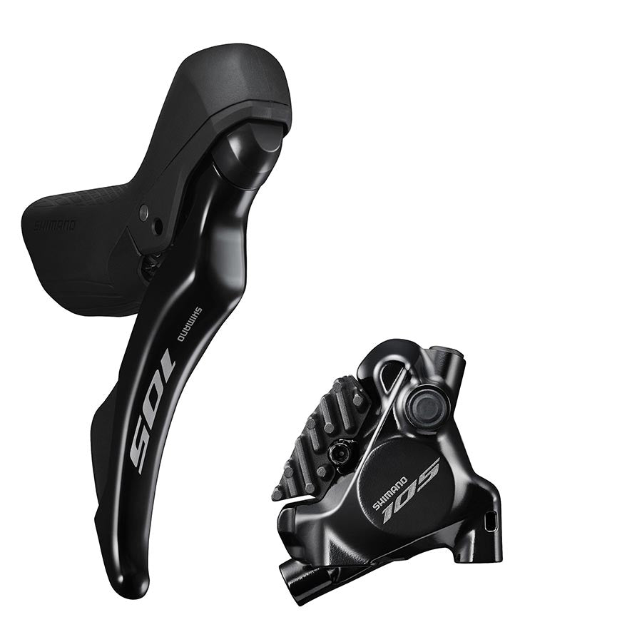 Shimano, 105 ST-R7120 / BR-R7170, Road Hydraulic Disc Brake, Front, Flat mount, 160mm, Black, IR71202DLF6SC100A