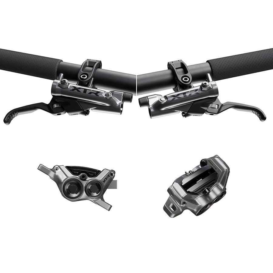 Shimano, XTR BL-M9220 / BR-M9220 Kit, MTB Hydraulic Disc Brake, Front and Rear, Flat mount, Disc: Not included, Black, IBRM9220UPGKIT1