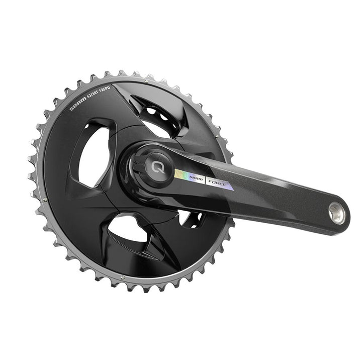 SRAM, Force D2 2x Wide, Power Meter Crankset, Speed: 12, Spindle: 28.99mm, BCD: Direct Mount, 43/30, DUB, 175mm, Black, Road Disc