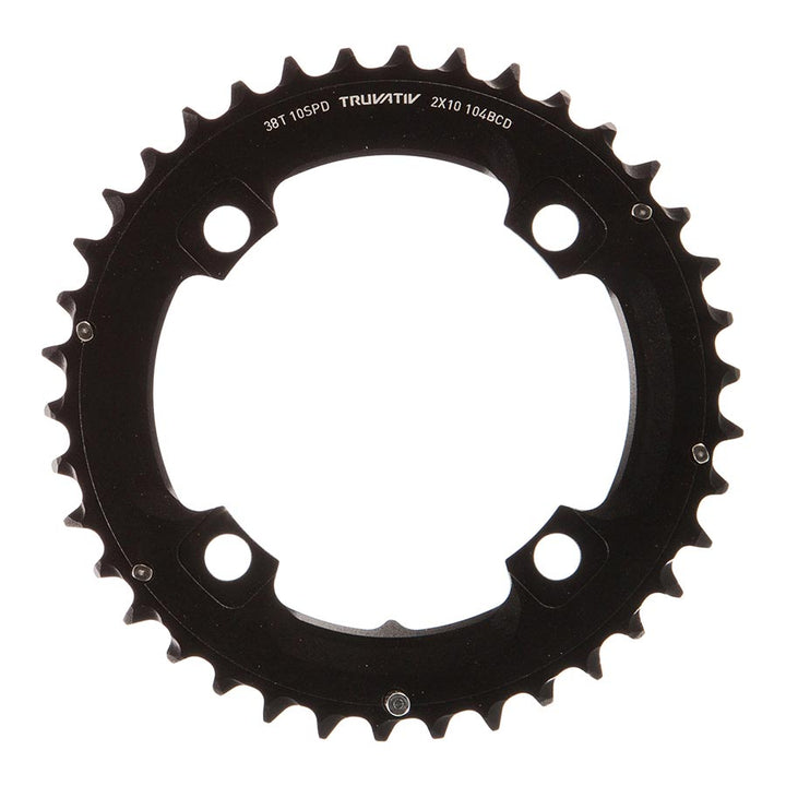 SRAM, 36T, 10 sp, BCD 104mm, 4-Bolt, Outer Chainring, For L-pin GXP, Aluminum, Black, 11.6215.188.430