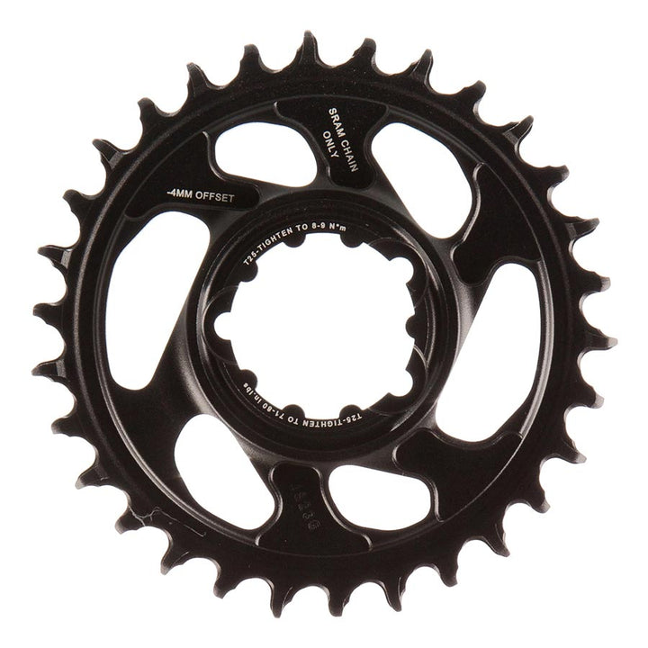 SRAM, X-Sync, 3mm offset, 30T, 12sp., BCD: Direct Mount, Single Chainring, Aluminum, Black