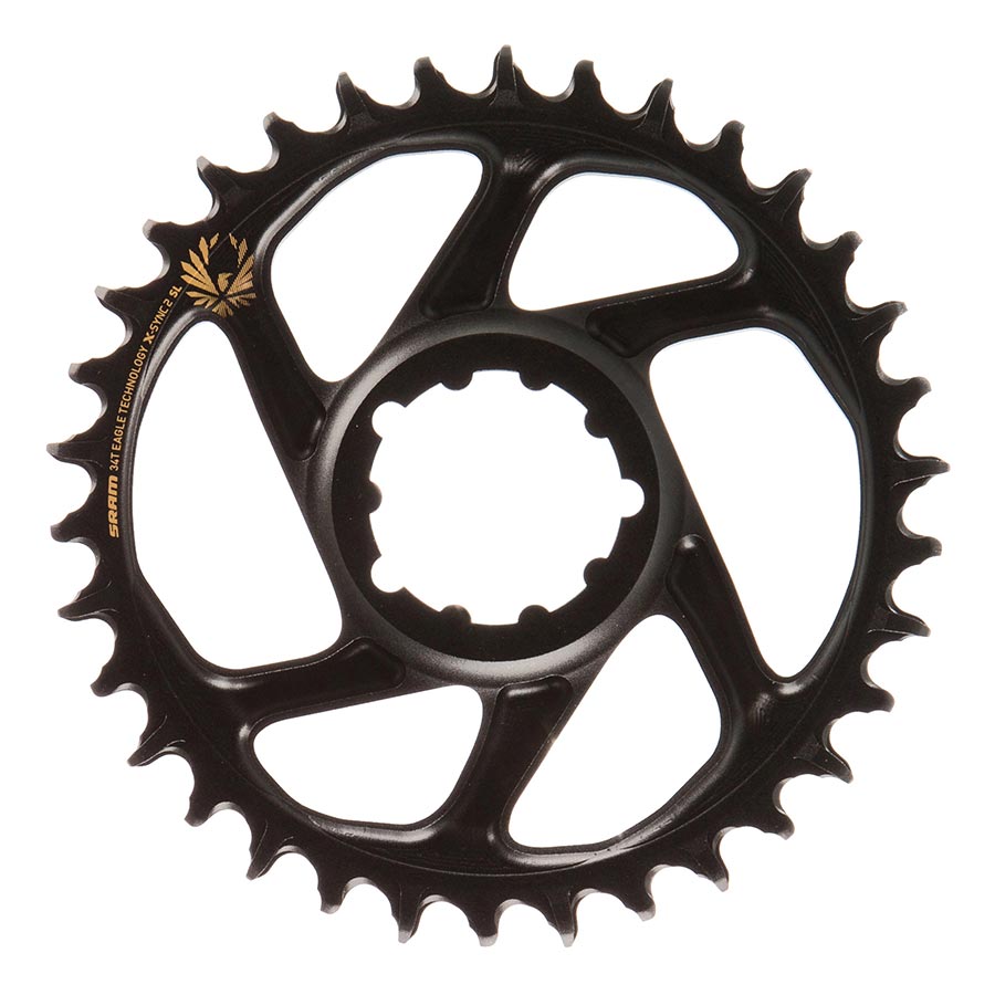 SRAM, X-SYNC 2 SL 6mm, Chainring, Teeth: 34, Speed: 11/12, BCD: Direct Mount, Single, Aluminum, Gold