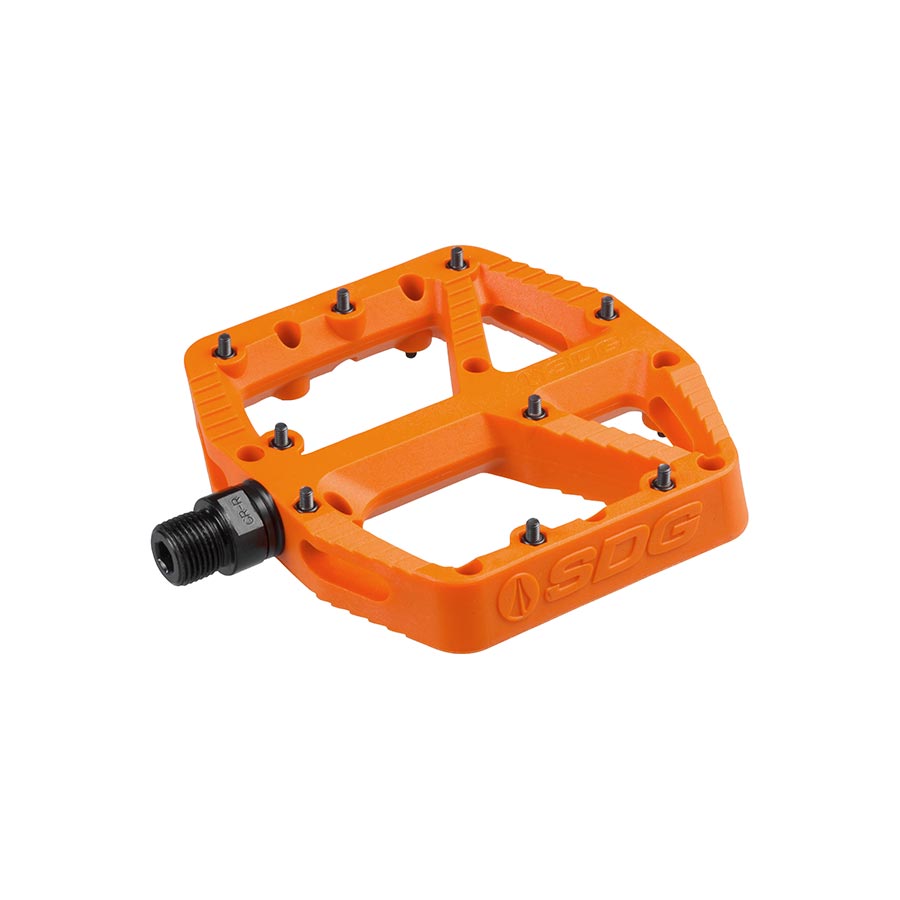 SDG Components, Comp, Platform Pedals, Body: Composite, Spindle: Cr-Mo, 9/16'', Orange, Pair