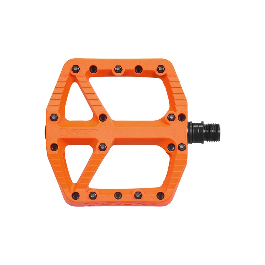 SDG Components, Comp, Platform Pedals, Body: Composite, Spindle: Cr-Mo, 9/16'', Orange, Pair