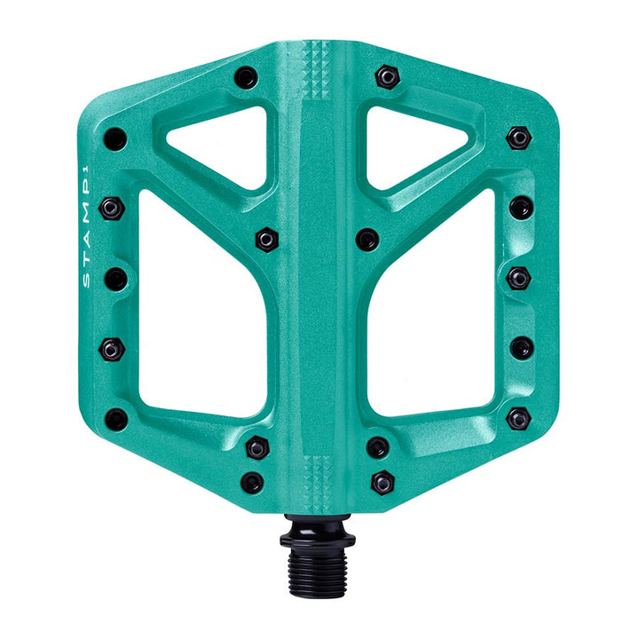 crankbrothers, STAMP 1, Platform Pedals, Body: Composite, Spindle: Cr-Mo, 9/16'', Black, Pair, Large