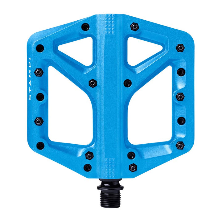 crankbrothers, STAMP 1, Platform Pedals, Body: Composite, Spindle: Cr-Mo, 9/16'', Black, Pair, Large