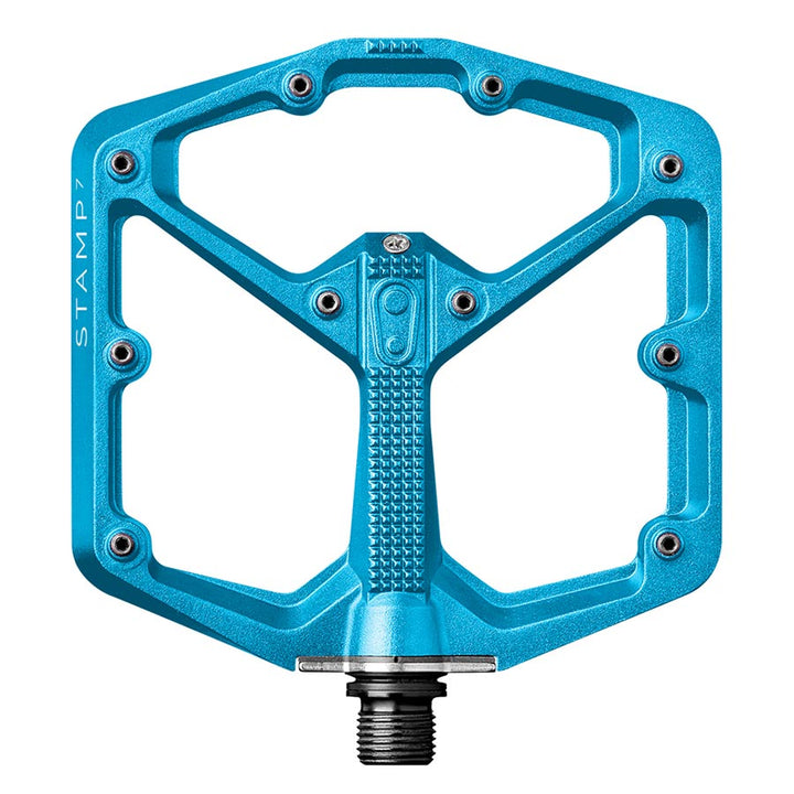 crankbrothers, STAMP 7 Large, Platform Pedals, Body: Aluminum, Spindle: Cr-Mo, 9/16'', Black, Pair
