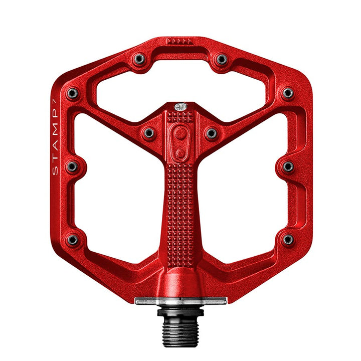 crankbrothers, STAMP 7 Large, Platform Pedals, Body: Aluminum, Spindle: Cr-Mo, 9/16'', Black, Pair