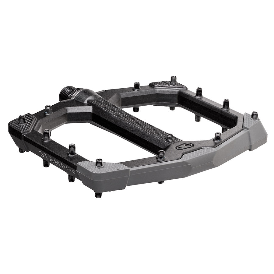 Crankbrothers, STAMP EVO Large, Platform Pedals, Body: Aluminum/Composite, Spindle: Cr-Mo, 9/16'', Black