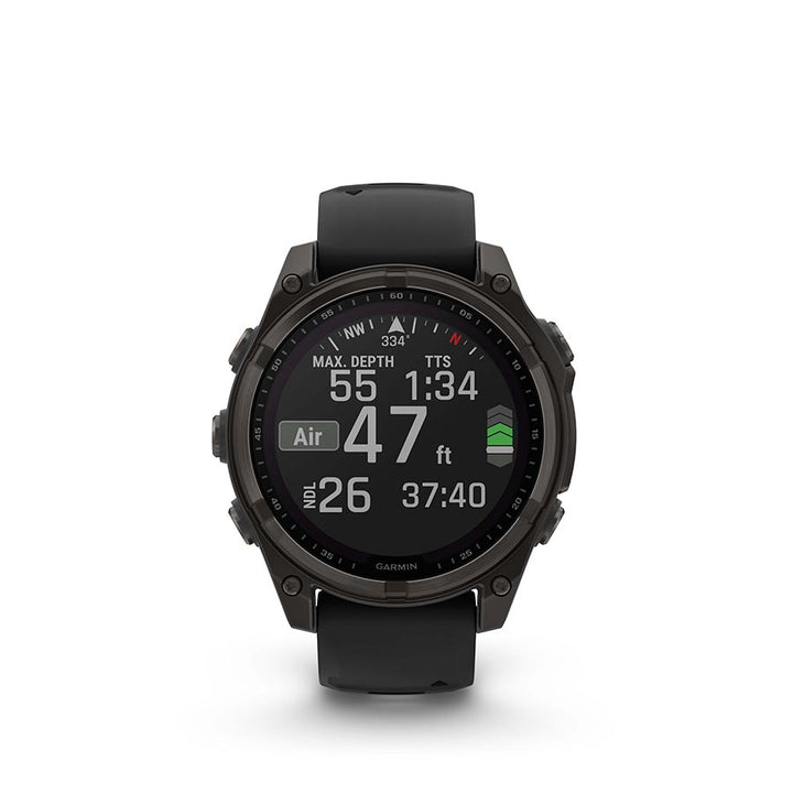 Garmin, fenix 8 Solar Sapphire 47mm, Watch, Watch Color: Titanium, Wristband: Amp Yellow/ Graphite - Silicone