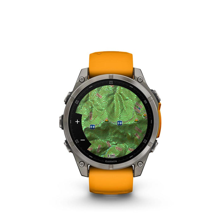Garmin, fenix 8 AMOLED Sapphire 47mm, Watch, Watch Color: Grey, Wristband: Black/ Pebble Gray - Silicone